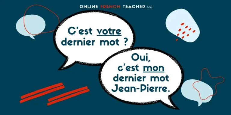 French possessive adjectives