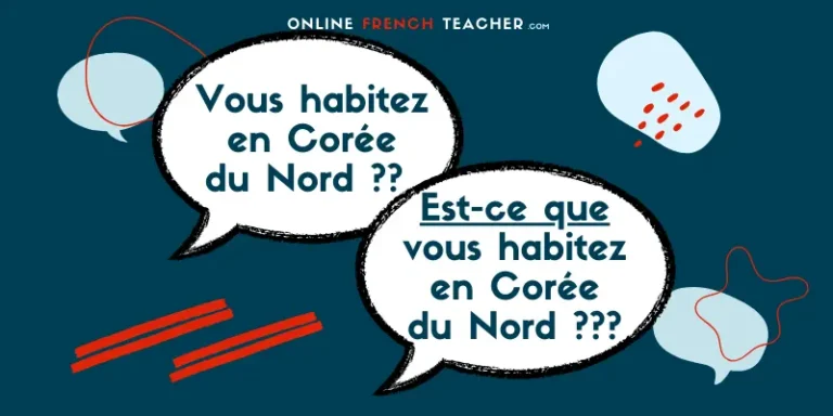 How to make questions in French using the rising tone or est-ce que
