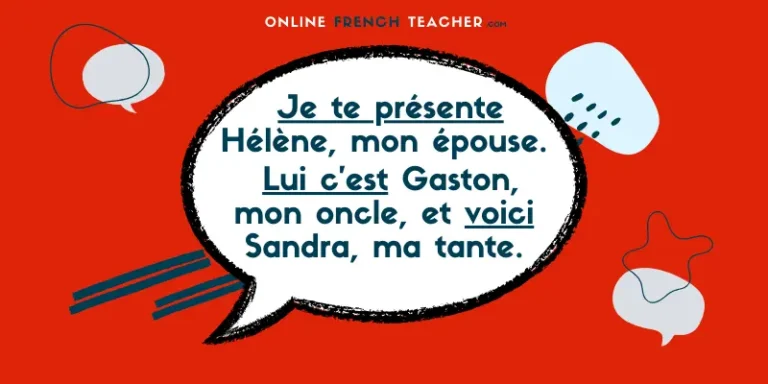 Introduce people in French