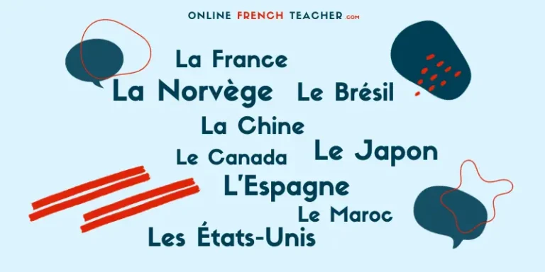 Names of countries in French