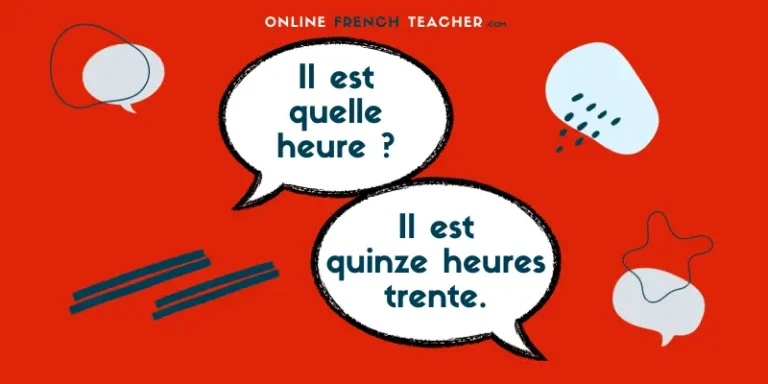 Telling time in French