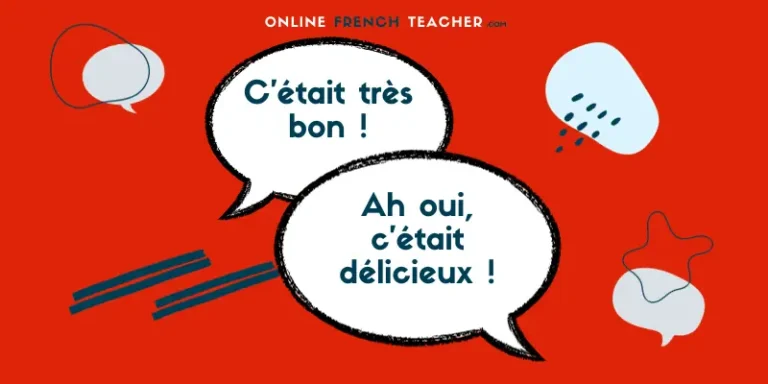 Commenting on a meal in French