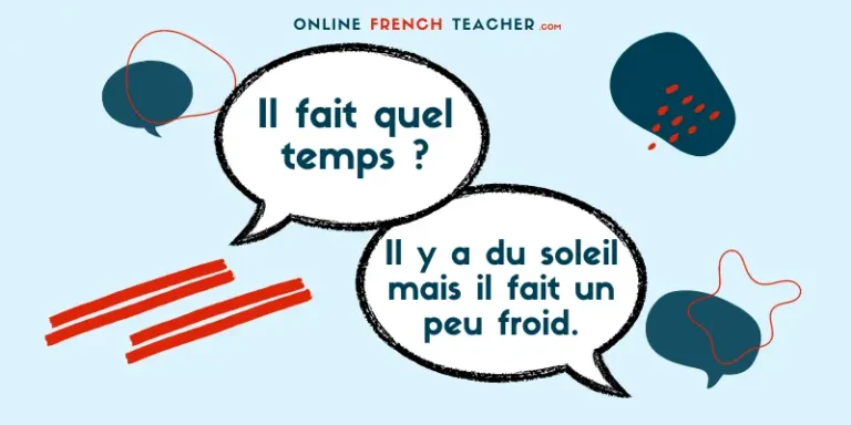 The weather in French