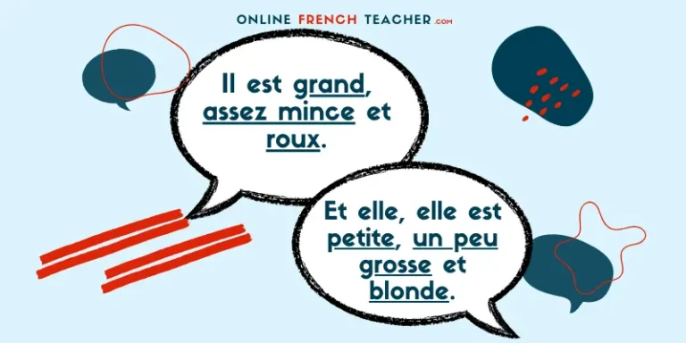 physical appearances in French