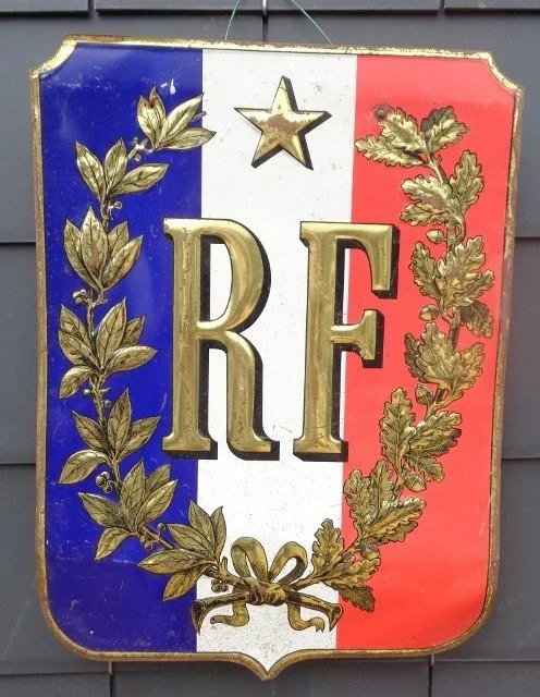 RF, the initials for République Française, are one of the main French symbols