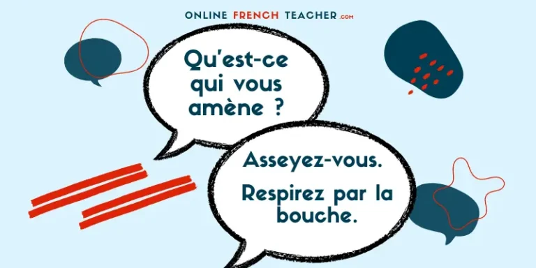 At the doctor's in French