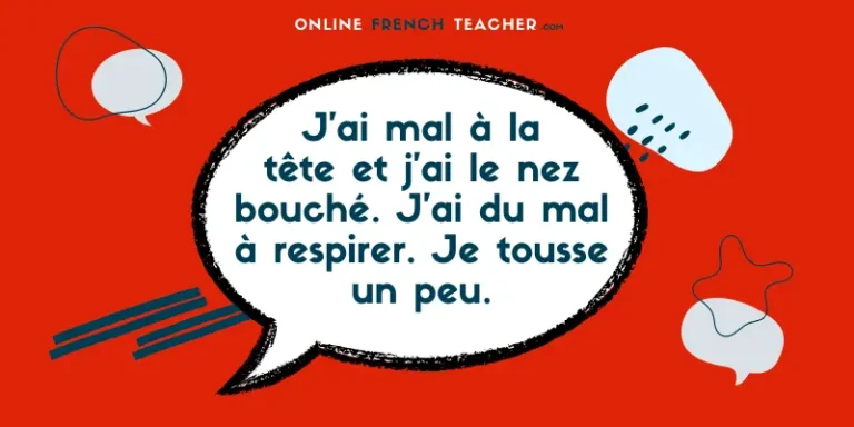 Expressing symptoms in French