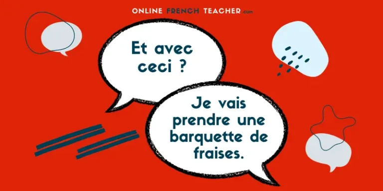 Going to the market in French