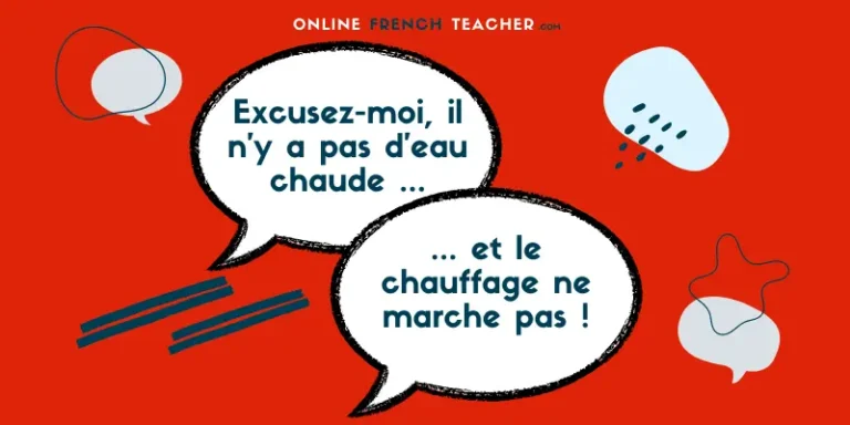 Handling problems at the hotel in French